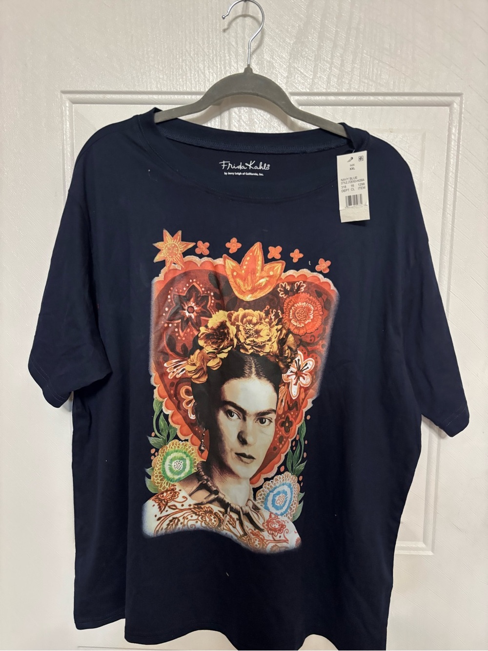 Frida Kahlo Navy Short-Sleeve Graphic Tee